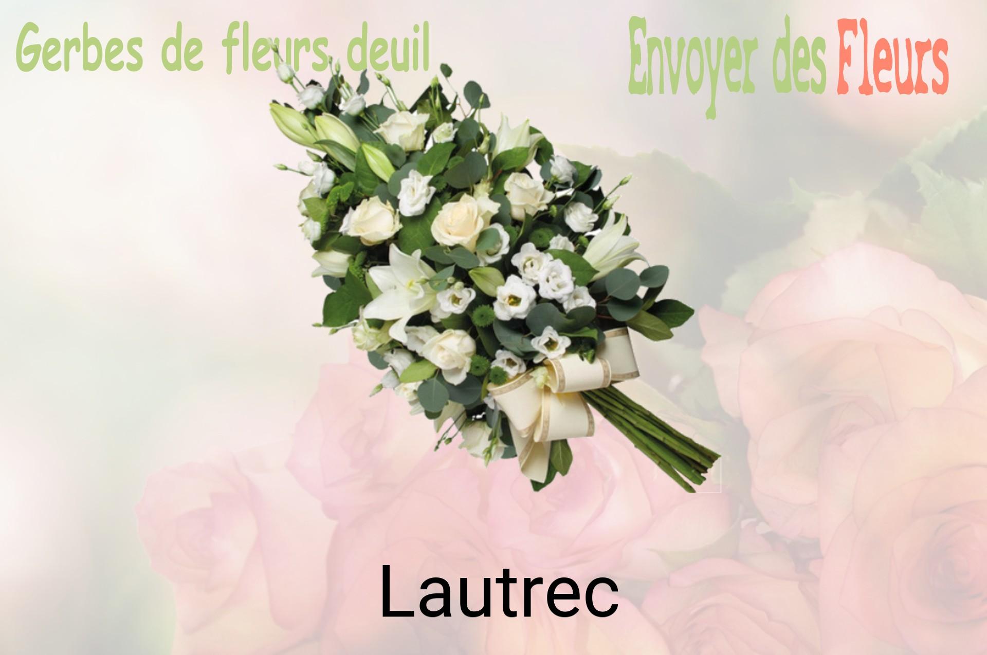 Gerbe de fleurs de deuil livrée à Lautrec